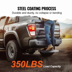 Vetokoukkuporras 2 tuuman vetokoukkuvastaanottimeen teräs musta 158,7 kg kantavuus