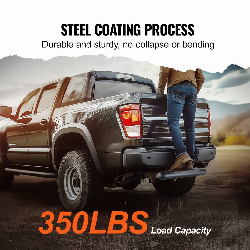 Teräs koukkuaskelma 2 tuuman vetokoukkuun 750 mm pituus 158,7 kg kantavuus