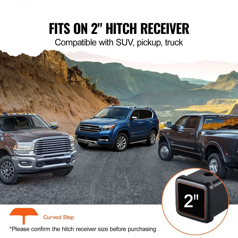 Teräs astinlauta vetokoukkuun 2 tuuman pesään puskurinsuojalla 158,7 kg kantavuudella