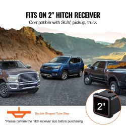 Vetokoukkuaskelma 2 tuuman vetovastaanottimeen teräs liukuestopinta 136 kg kantavuus