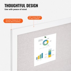 Ilmoitustaulu pellavapintainen MDF-kehys seinään kiinnitettävä 120×90 cm