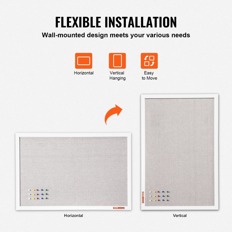 Korkkitaulu pellavapintainen 90 x 60 cm valkoinen kehys seinälle