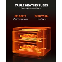 Sähköinen pöytätasouuni pizzalle ruostumaton teräs 35,6 cm 2700 wattia