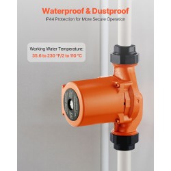 Valurautainen kiertovesipumppu 220–240 V 260 W 110 l/min kierreliitäntä lämmitysjärjestelmiin