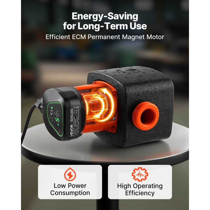 Kiertovesipumppu valurunkoinen 117 l/min 11 m kierteellinen liitäntä takaiskuventtiili