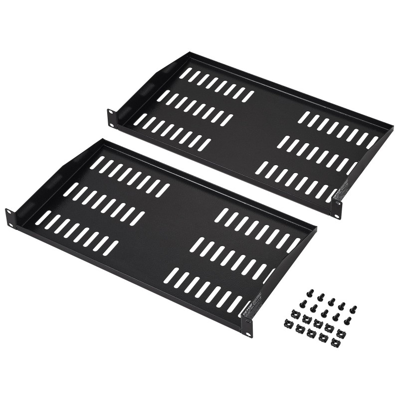 1U palvelinrähylly 2 kpl hiiliteräs 254 mm 19 tuuman 23 kg