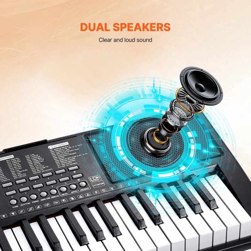 61-koskettiminen digitaalinen kosketinsoitin valaistuilla koskettimilla sisäänrakennetuilla kaiuttimilla säädettävällä