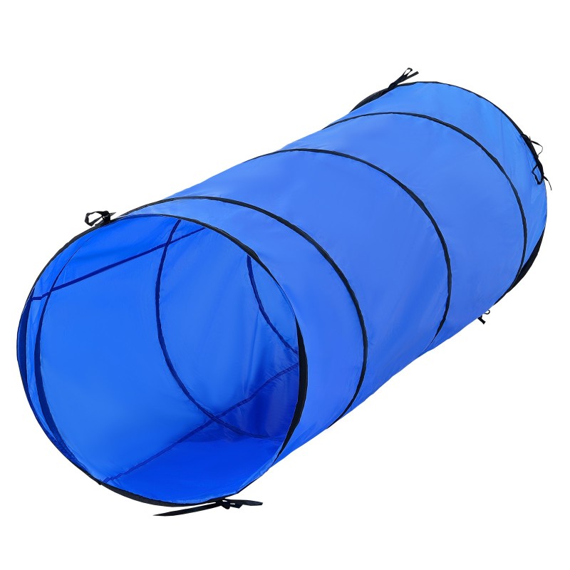 Koiran agility-setti PVC-muovinen 5-osainen säädettävät hyppyesteet 6 pujottelukeppiä tunneli