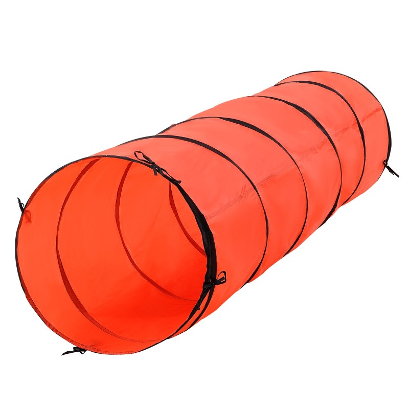 Koiran PVC agilitysetti 5 osaa säädettävät hypyt 6 pujottelukeppiä pidennetty tunneli