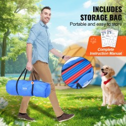 Koiran agilityharjoittelusetti muoviset säädettävät hypyt rengashyppy säilytyspussilla sisä- ja ulkokäyttöön