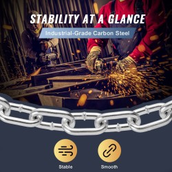 Coil-ketju sinkitty hiiliteräs 1,8 m 7,3 mm 898 kg kahdella pikalukolla