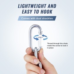 Coil-ketju sinkitty hiiliteräs 1,8 m 7,3 mm 898 kg kahdella pikalukolla