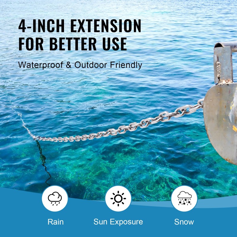 Veneen ankkuriketju 316 ruostumaton teräs 6 mm 1,2 m 771 kg työkuorma