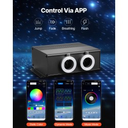 Kuituoptinen tähtitaivasvalaistussarja 900 kpl 3 m 0,76 mm monivärinen valomoottori sovellusohjaus