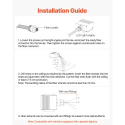 Kuituoptinen tähtitaivasvalaistussarja 900 kpl 3 m 0,76 mm monivärinen valomoottori sovellusohjaus