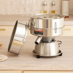 Sähköinen pöytäväriseula ruostumattomasta teräksestä seulakoot 10 ja 60 45 watin teho jauhoille