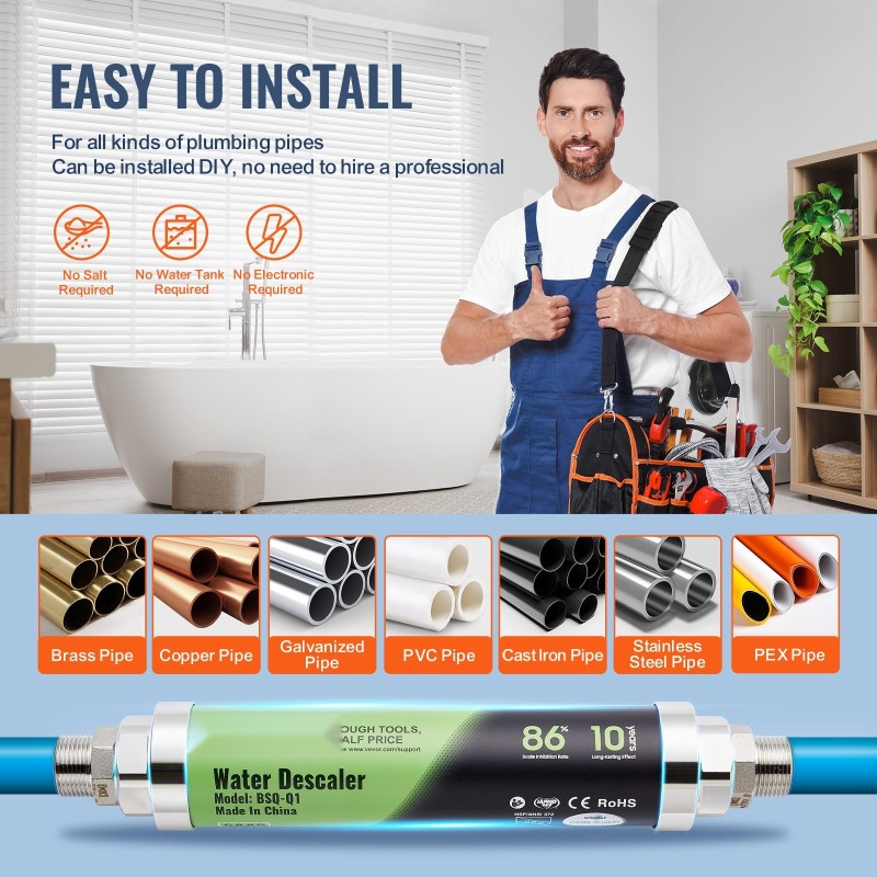 Kalkinpoistin suolaton koko talolle kaupunkivedelle 4,0 m³/h SAAS-seos yli 10 vuotta