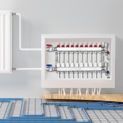 10-haarainen lattialämmityksen jakotukki 1,27 cm PEX-putkille SUS304 ruostumaton teräs