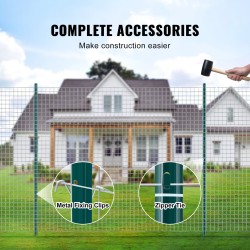 Metalliset aitatolpat Q235-hiiliterästä 2 mm 182,9 cm 10 kpl vihreä