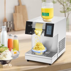 Lumihiutalejääkone ilmalla jäähdytettävä ruostumatonta terästä 230 kg vuorokaudessa 700 wattia ammattikäyttöön