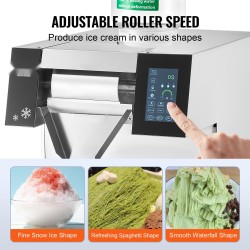 Lumihiutalejäälaite ruostumaton teräs 260 kg 24 tunnissa ilmajäähdytys kaksi 4 L koria