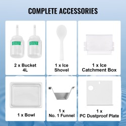 Lumihiutalejääkone ilmalla jäähdytettävä ruostumaton teräs 180 kg/24h 700 W ammattikäyttöön