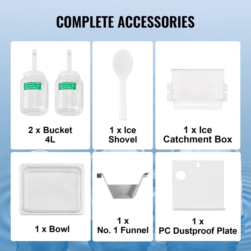Lumihiutalejääkone ilmalla jäähdytettävä ruostumaton teräs 180 kg/24h 700 W ammattikäyttöön