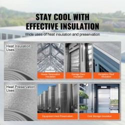 Lämpöeristerulla heijastava kaksipuolinen alumiinifolio EPE-vaahto 1220x7620 mm 3,2 mm