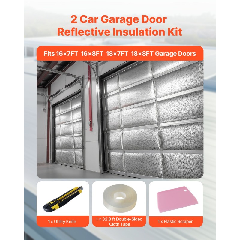 Heijastava lämpöeristerulla 6 mm 4 rullaa alumiinifolio EPE-vaahto autotallin oville