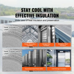 Lämpöeristerulla kaksipuolinen alumiinifolio EPE vaahto 3,2 mm 605 mm 15,24 m