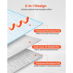 Kaksipuolinen eristelevy alumiinifoliolla ja ilmakuplalla 6 mm 1,22x0,61 m 16 kpl