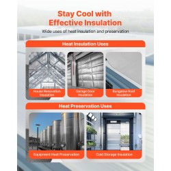 Kaksipuolinen heijastava eristerulla alumiinifolio ja perforoitu kudottu kangas 1,22x76,2 m