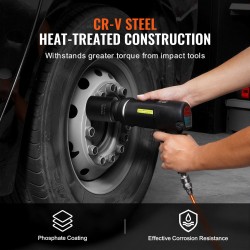 Syväiskuhylsysarja 12,7 mm kanta 14-osainen metrinen 6- ja 12-kulmainen CR-V-teräs säilytyslaukulla akselimuttereille