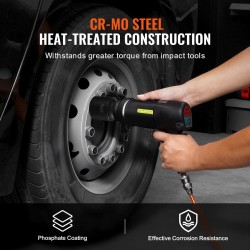 Iskuhylsysarja CR-MO-teräs 8-osainen 29–39 mm 12,7 mm vetokoko ajoneuvoille