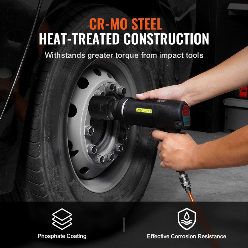 Iskuhylsysarja CR-MO-teräs 8-osainen 29–39 mm 12,7 mm vetokoko ajoneuvoille