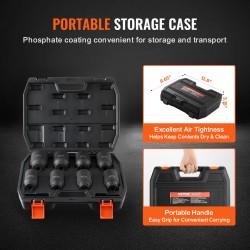 Iskuhylsysarja CR-MO-teräs 8-osainen 29–39 mm 12,7 mm vetokoko ajoneuvoille