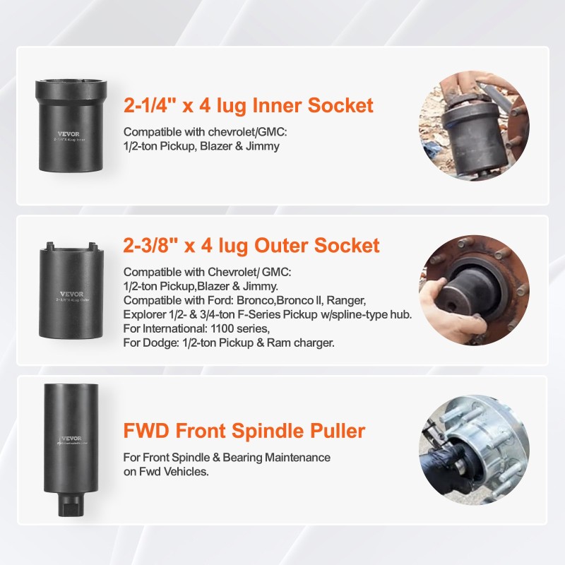 Akselimutterihylsysarja 12,7 mm käyttöliitäntä 6-osainen Cr-Mo-teräs autoihin säilytyslaukulla