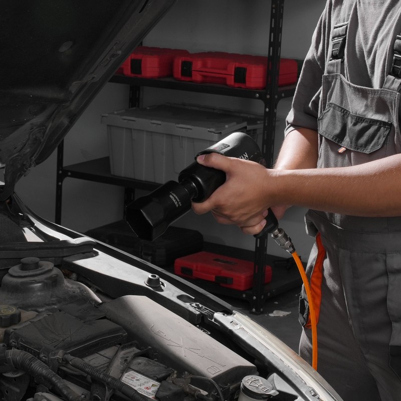 Pyöränlaakerin lukkomutterihylsysarja 12,7 mm 7-osainen CR-MO-teräksinen 6-kulmainen säilytyslaatikolla