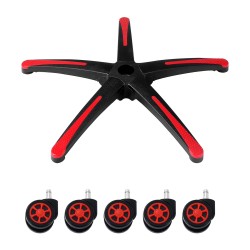 Toimistotuolin viisisakarainen jalusta 28 tuumaa 1134 kg kantavuus 5 pyörää