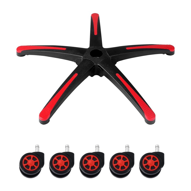 Toimistotuolin viisisakarainen jalusta 28 tuumaa 1134 kg kantavuus 5 pyörää