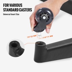 Toimistotuolin metallinen viisisakarainen ristikkojalka 710 millimetrin halkaisija 1134 kilogramman kantavuus