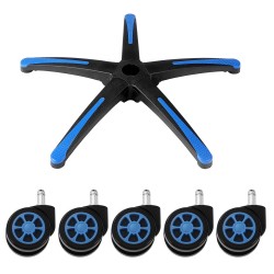 Toimistotuolin viisisakarainen jalusta 710 mm halkaisija 5 pyörää 1134 kg kantavuus