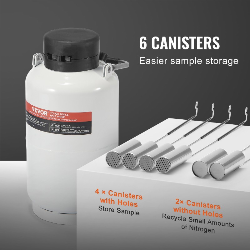 Nestetypen säiliö 3 l ilmailuluokan alumiiniseos tyhjiöeristetty 6 kanyylia kantolaukulla