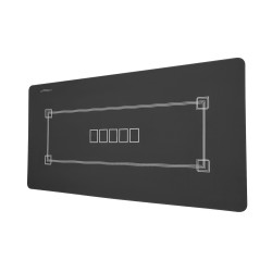 Pokeripöytämatto vedenpitävällä kangaspinnalla luonnonkumipohja 1800 900 mm 6 8 pelaajalle musta