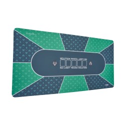 Pokerimatto 180x90 cm vihreä luonnonkumipohjainen kangaspinta 6–8 pelaajalle taitettava kantolaukulla