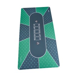 Pokerimatto 180x90 cm vihreä luonnonkumipohjainen kangaspinta 6–8 pelaajalle taitettava kantolaukulla