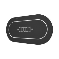 Pokerimatto kokoontaitettava luonnonkumipohjalla 1800 900 mm musta 6 8 pelaajalle kantolaukulla