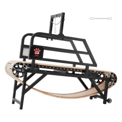 Koirajuoksumatto sähkötön hiiliteräsrungolla ja kiinteällä puisella juoksualustalla keskikokoisille ja suurille koirille