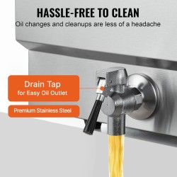 Sähköinen työtasomallinen syvärasvakeitin ruostumatonta terästä 20 litran öljytilavuudella 3000 wattia