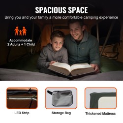 Kovakuorinen kattoteltta 2–3 hengelle polyesteri-puuvilla vesitiivis alumiinirunko teleskooppitikkaat